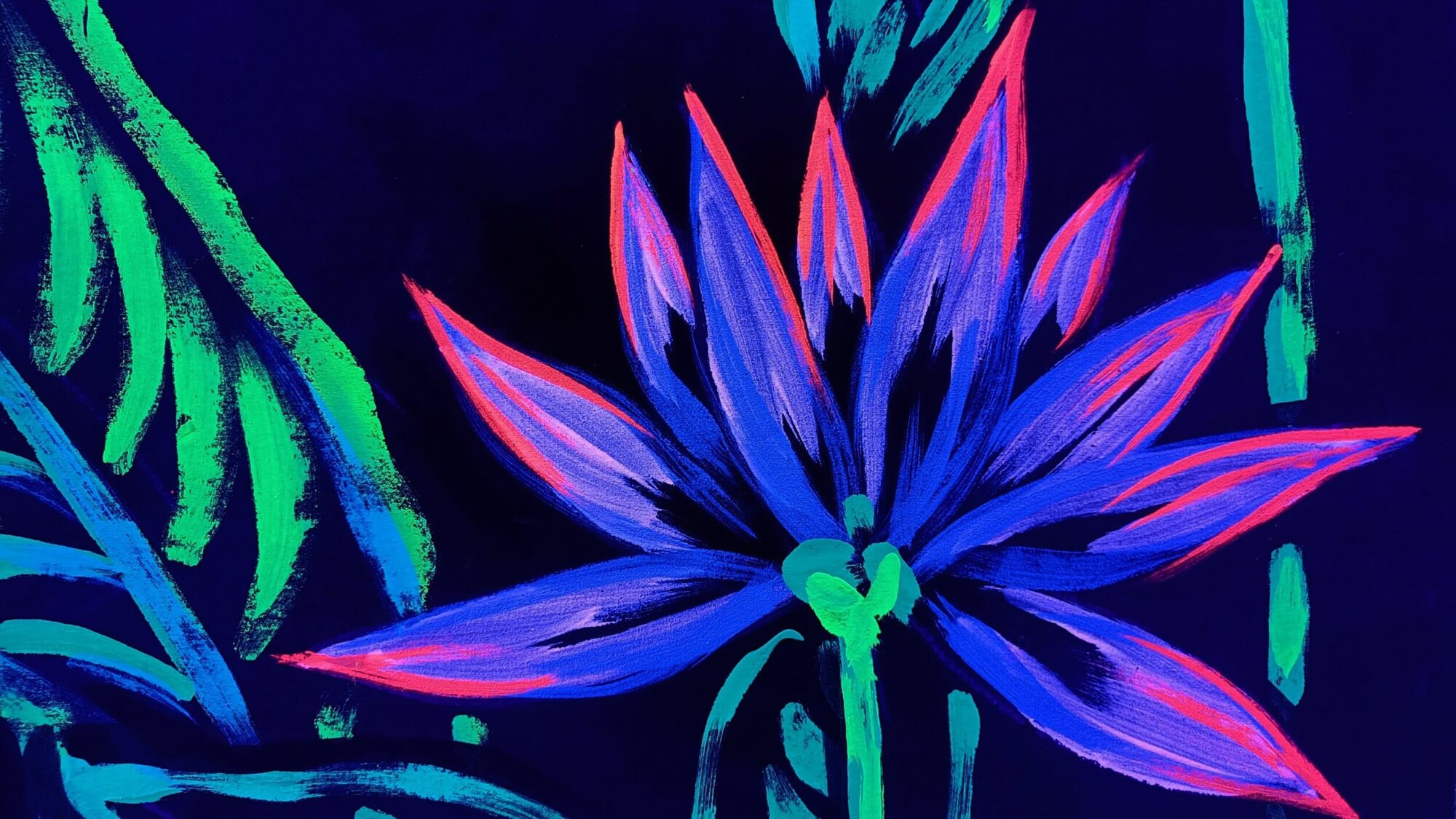 fluorescent psychedelic flower